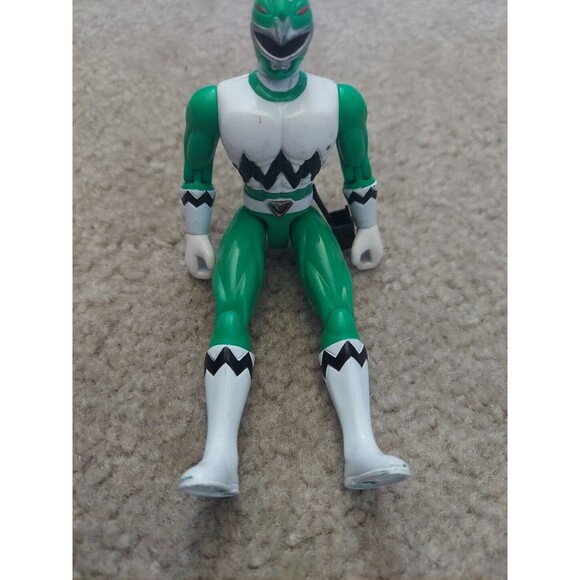 1998 Bandai Power Ranger Lost Galaxy Talking Green Ranger Figure 5 inch Retro - Picture 3 of 6